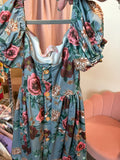 3-4T Kryssi Kouture Dress - Green Floral