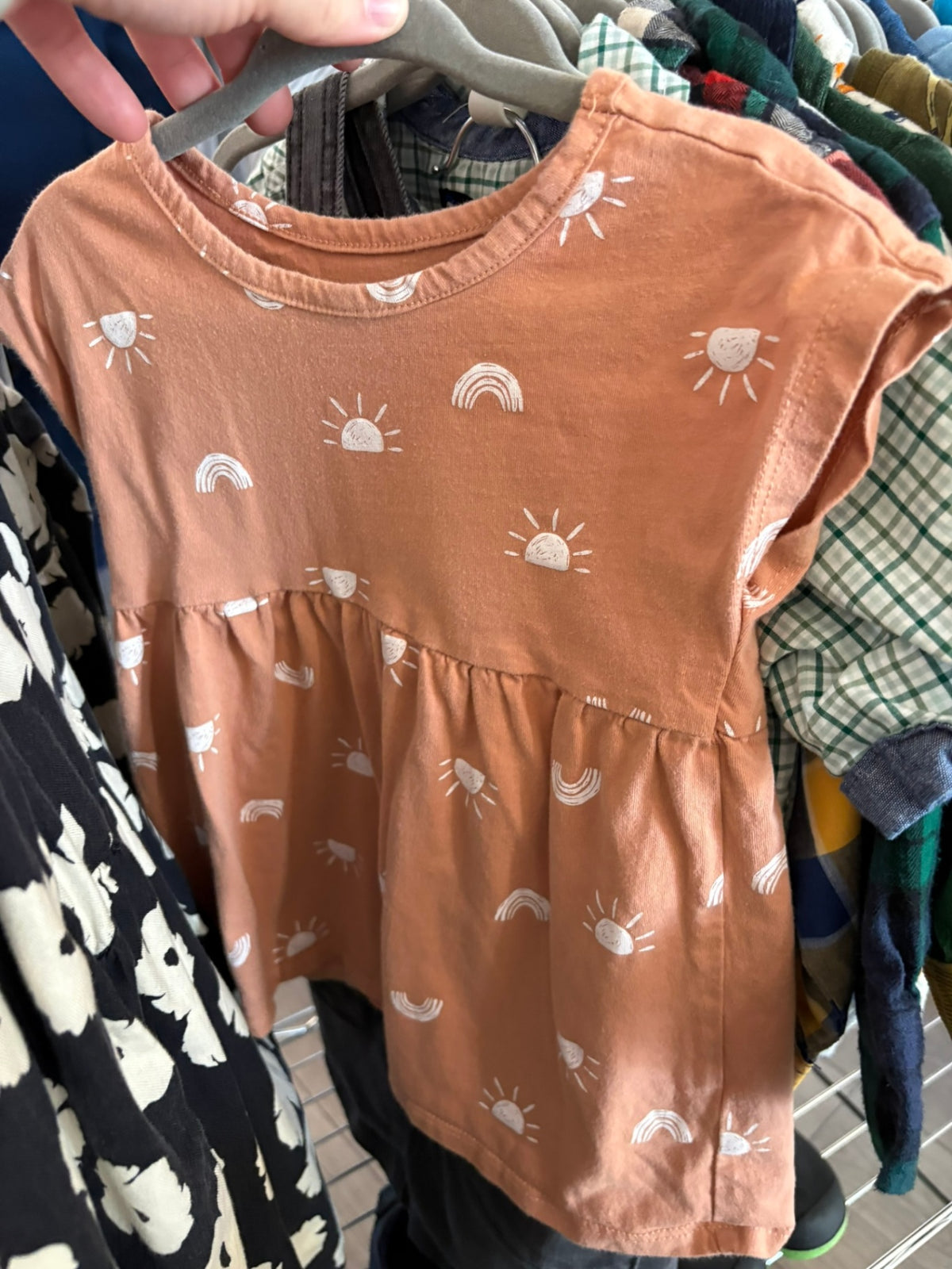 3T George Dress - Peach Suns