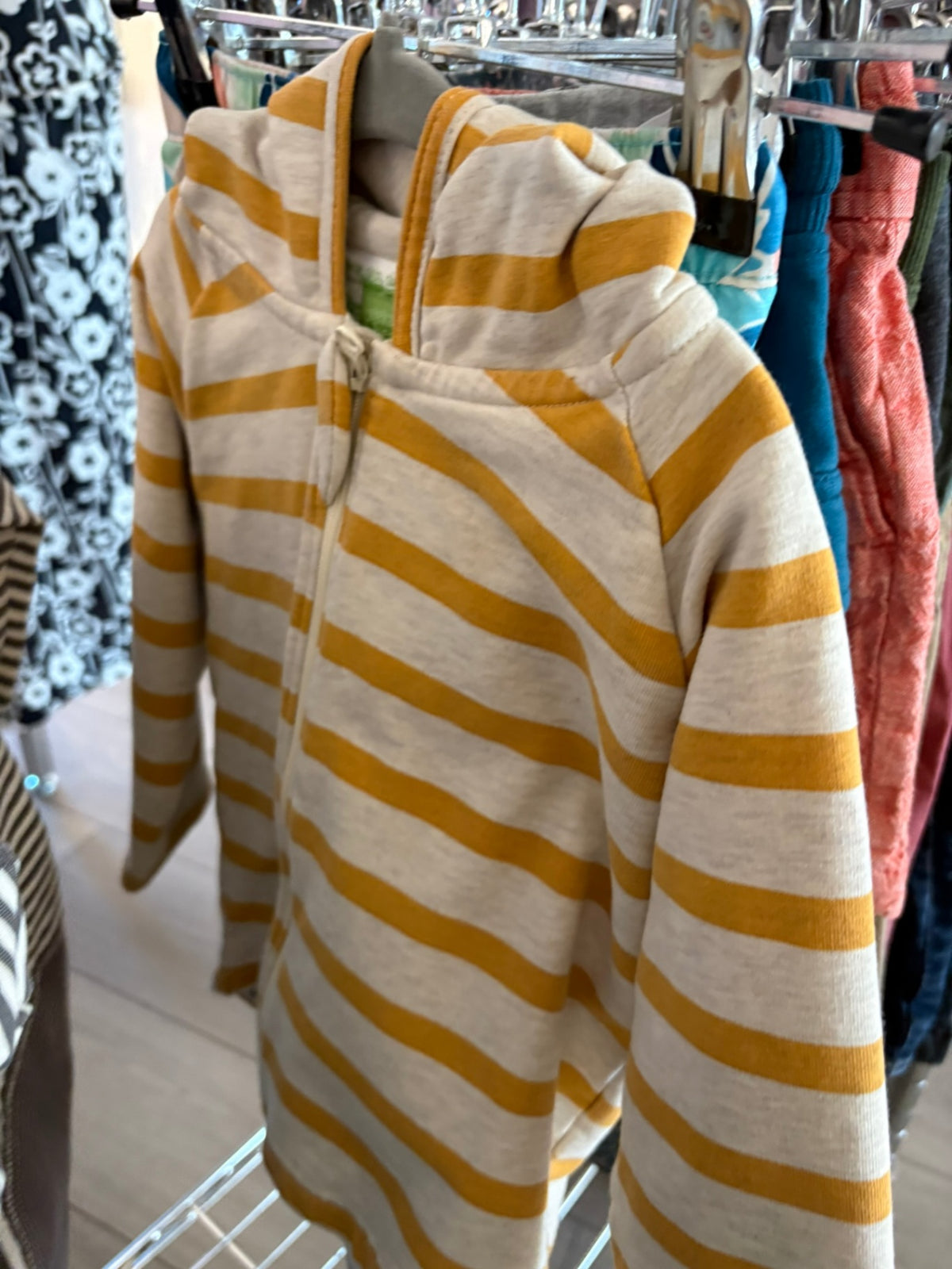 18-24m Peekaboo Beans Sweater - Yellow Stripe