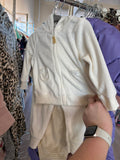 6-9m Carter's 3-Piece: Sweater, Bodysuit and Pants - Cream w/Yellow Stripe