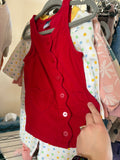 6-12m Old Navy Skirtall - Red Corduroy