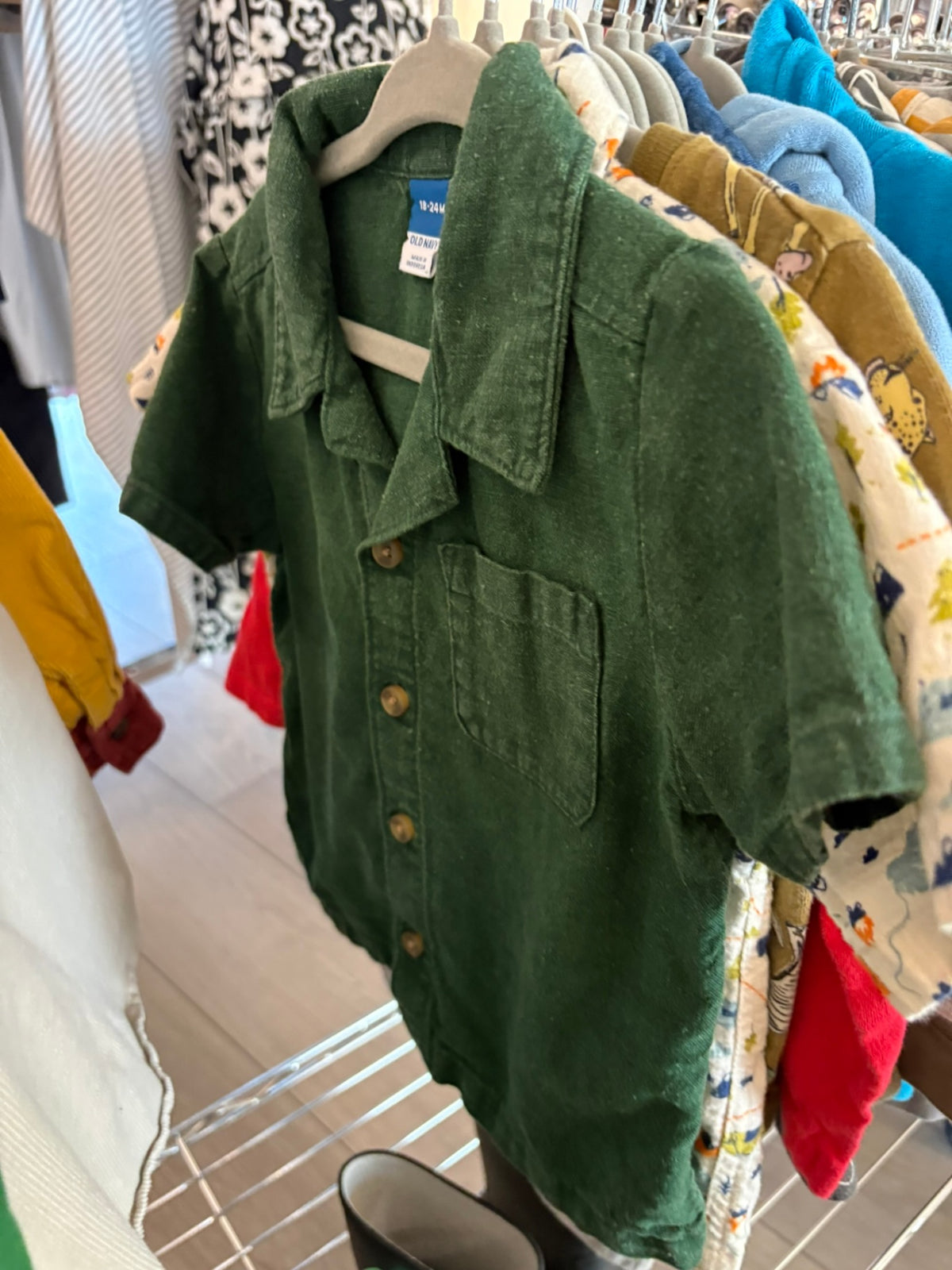 18-24m Old Navy Button-Up Shirt - Green