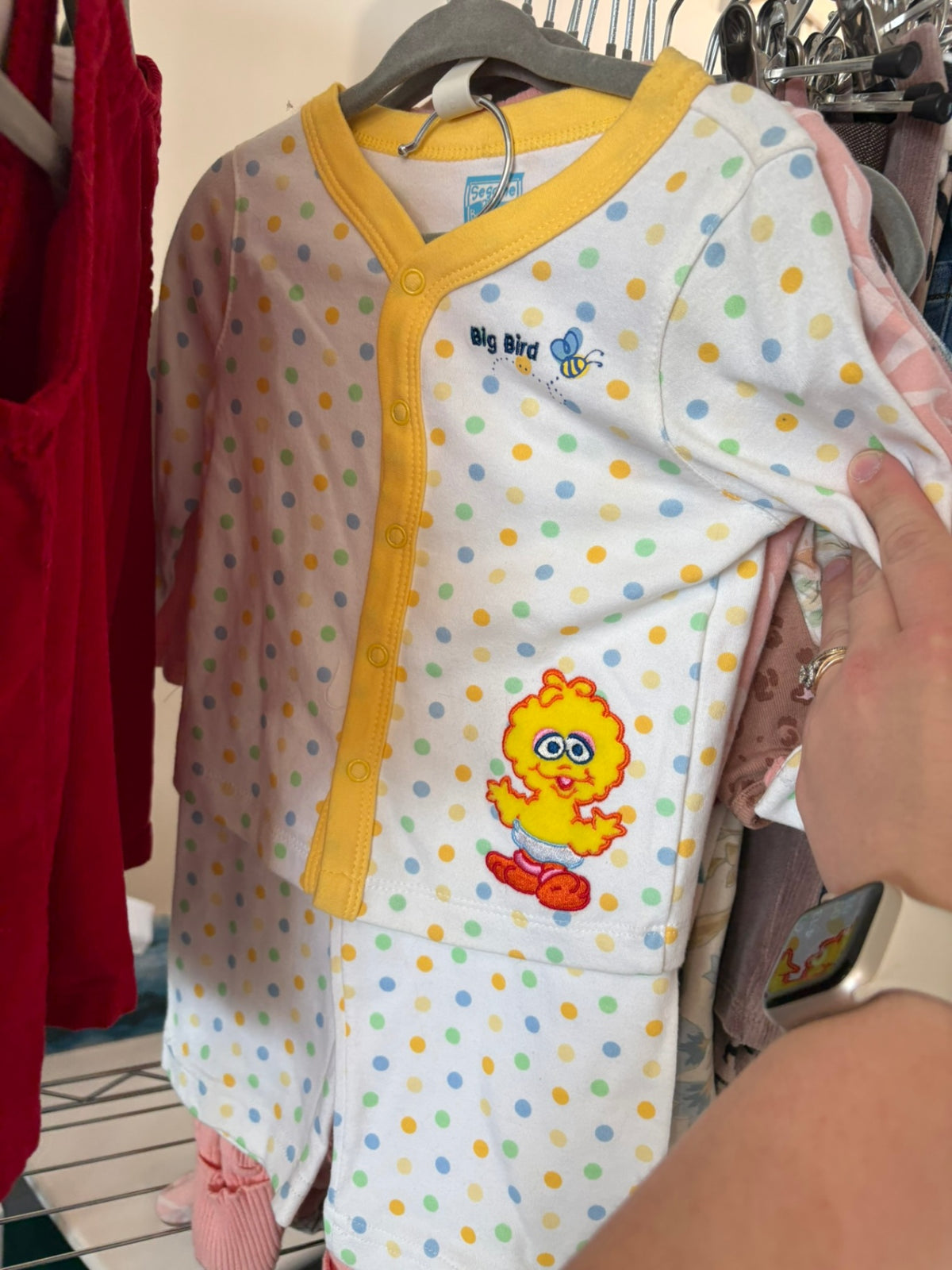 3-6m Sesame Beginnings PJs - Big Bird