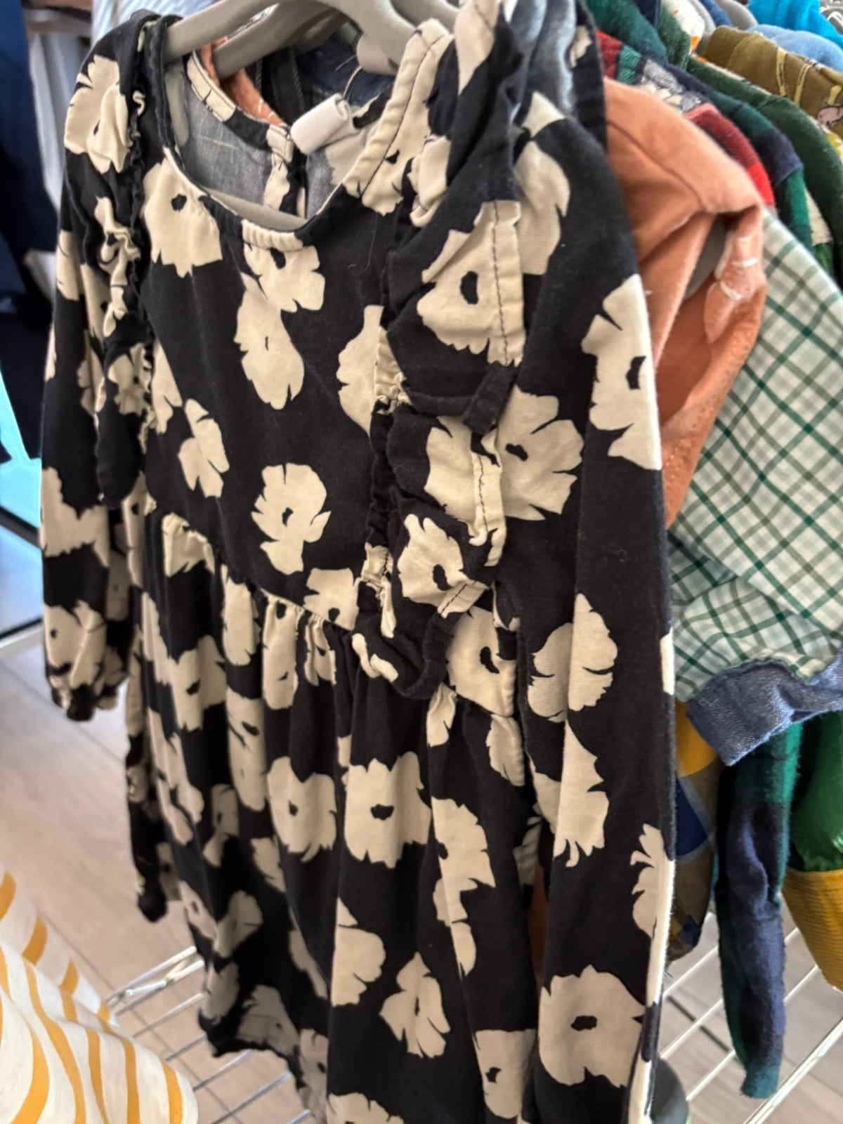 4T GAP Dress - Black and White Floral