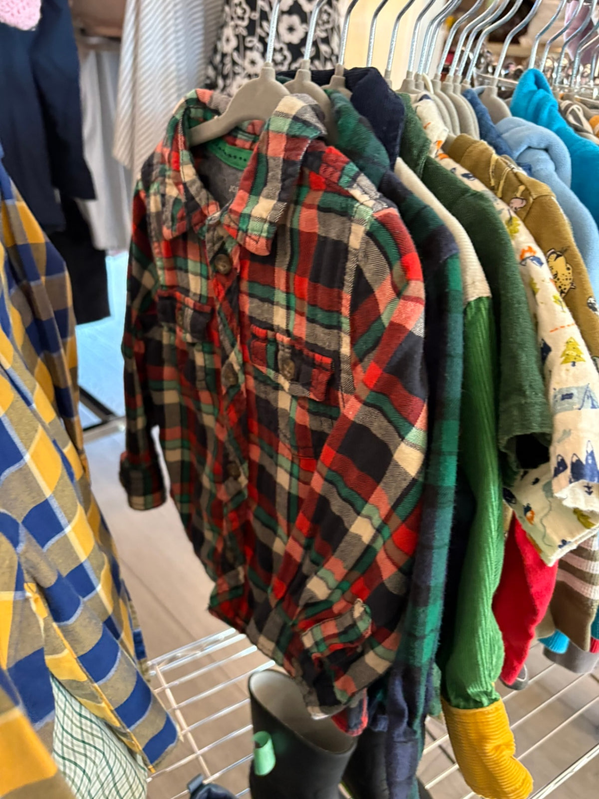 18-24m Joe Fresh Button-Up Shirt - Red, Blue, Green