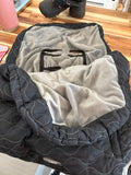 O/S JJ Cole Carseat Bunting - Black w/Fuzzy Grey
