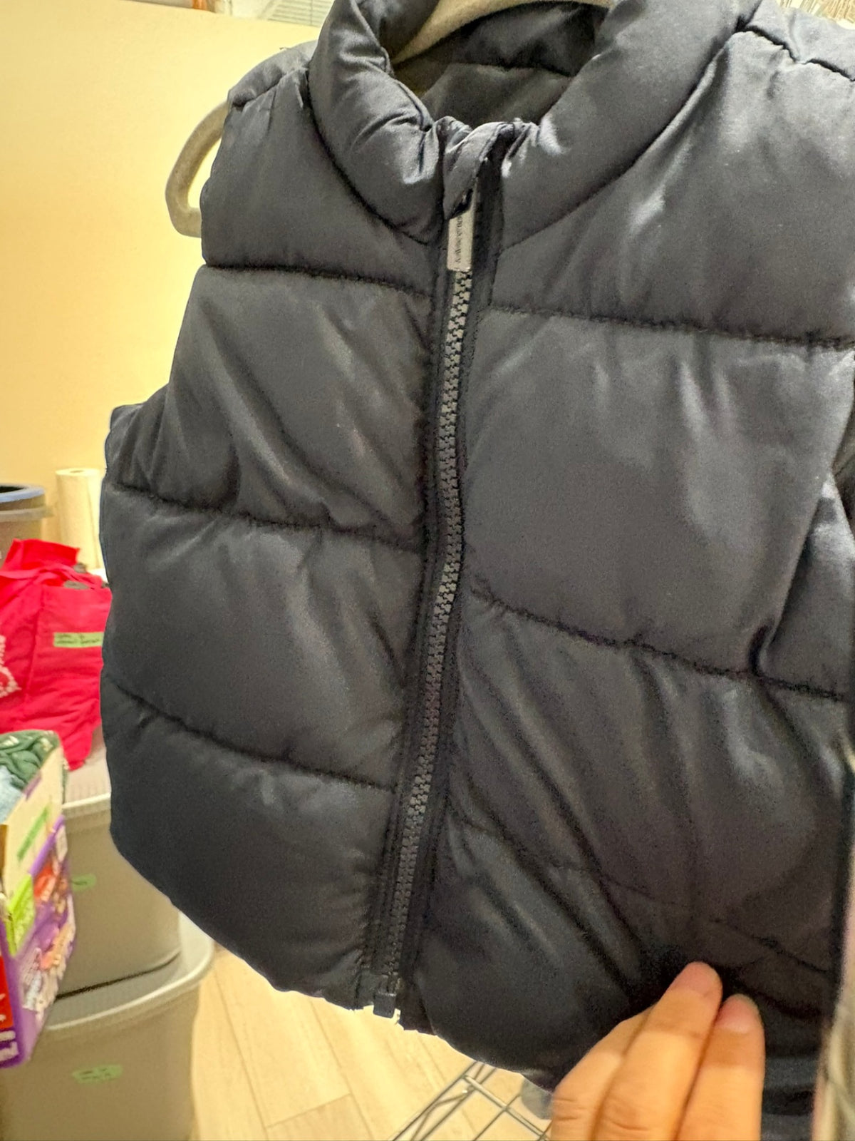 6-12m Old Navy Vest - Navy Puffer