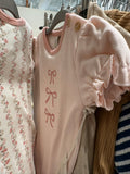 6-9m Chickpea Organic Bodysuit - Pink Bows