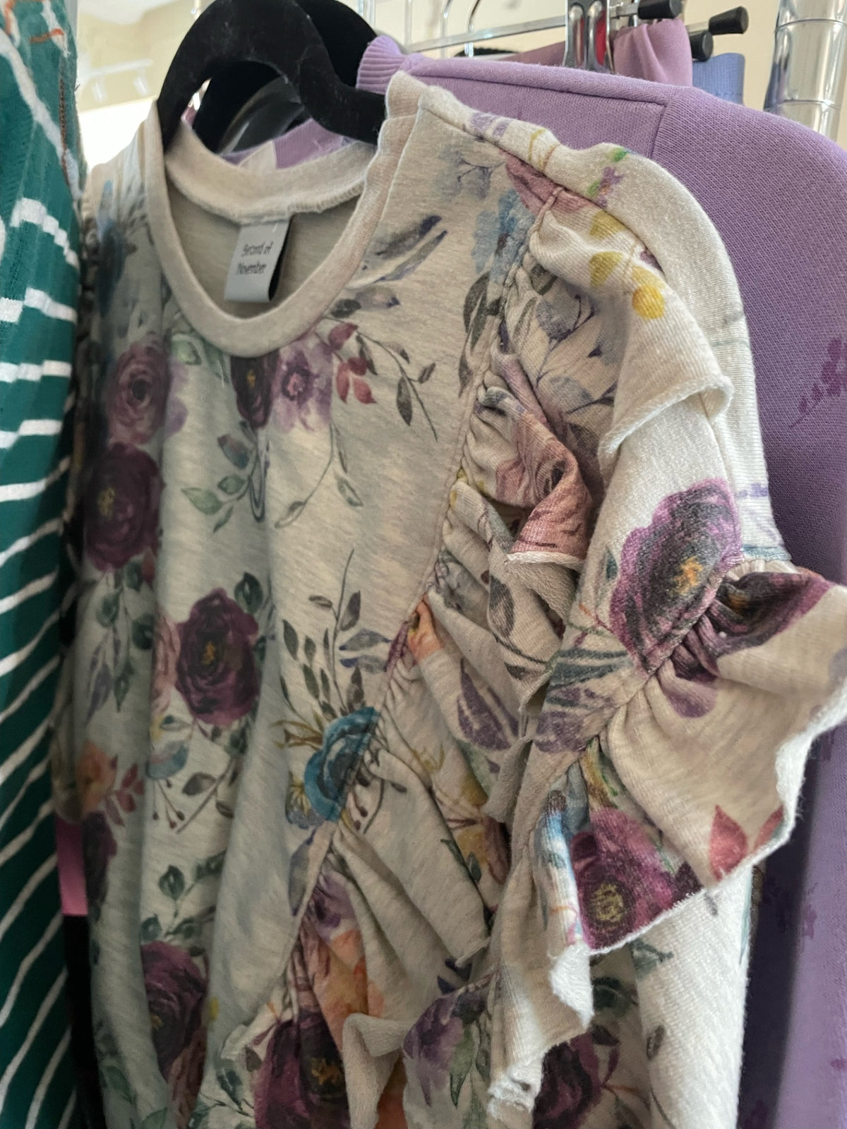 6 Second of November Long Sleeve Shirt - Frilly Flowers