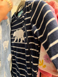 6-9m Pekkle Sleeper - Polar Bear w/Stripes