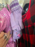 2-4T Flapjack Kids Mittens - Purple Unicorns