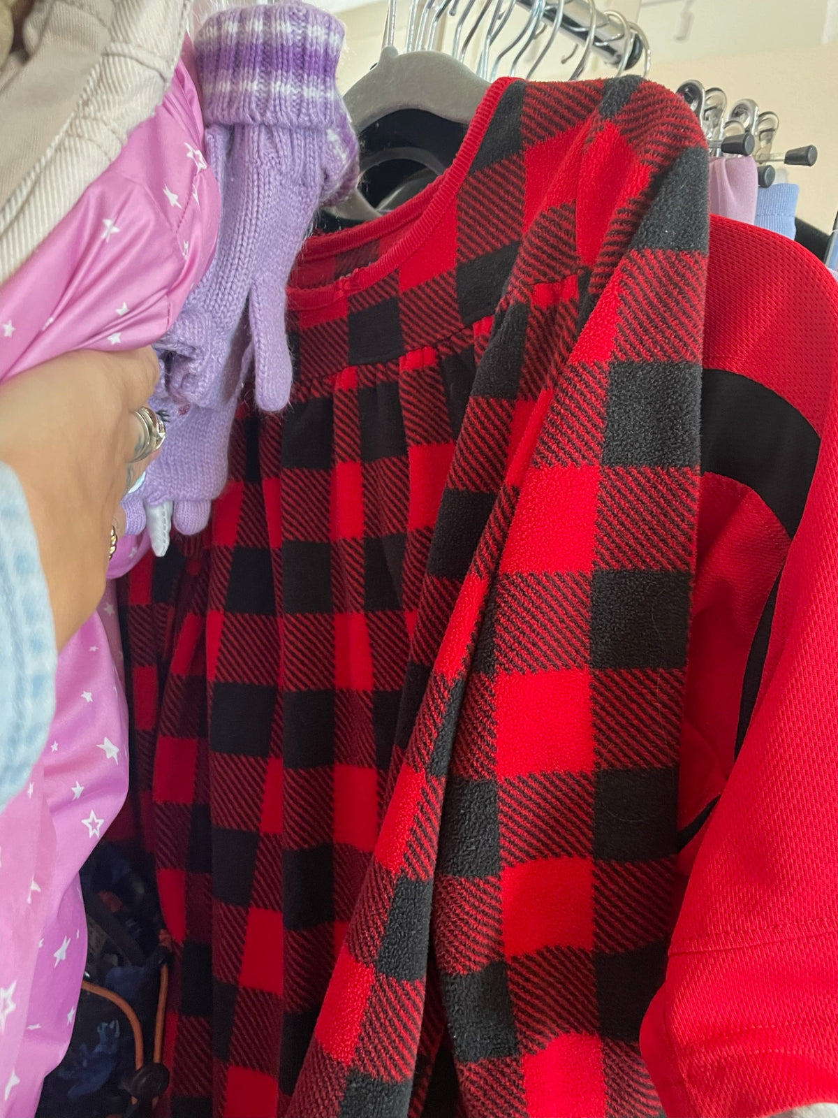 4-5T Carter's Nightie - Red and Black Plaid